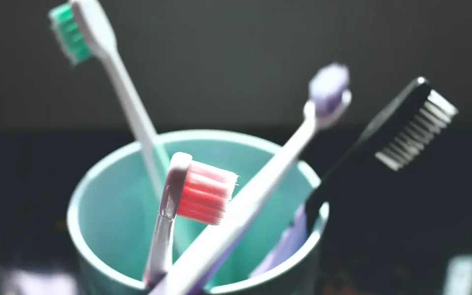 Toothbrushes representing daily gum care at home