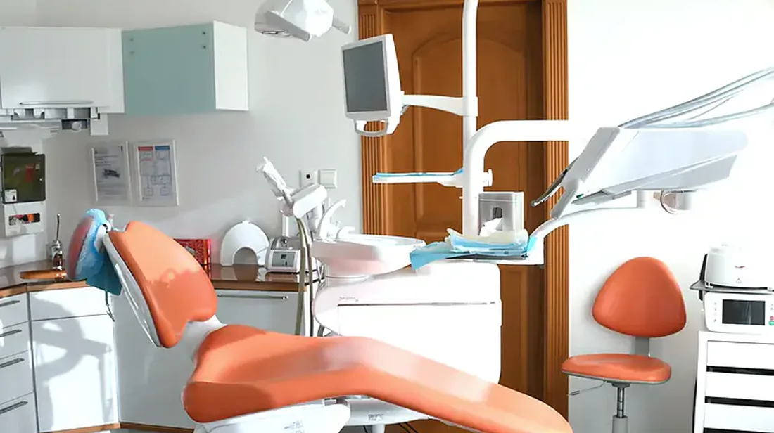 Treatment room prepared for a periodontal appointment